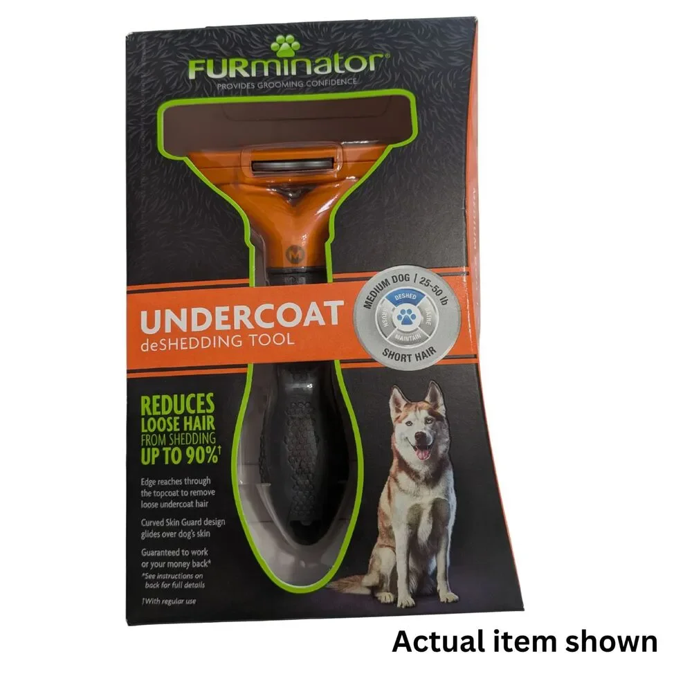 🐾 FURminator Undercoat deShedding Tool Medium Dog Short Hair New